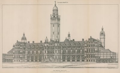 The Imperial Institute: The accepted design by English School