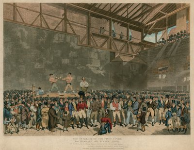 The Interior of the Fives Court, with Randal and Turner Sparring by English School