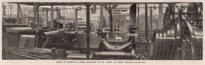 Group of objects in steel exhibited by Mr Krupp of Essen, Prussia by English School