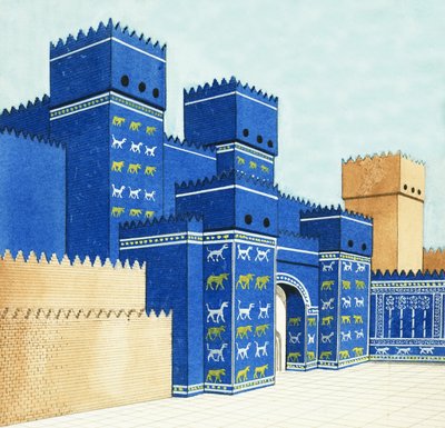 The Ishtar Gate at Babylon by English School