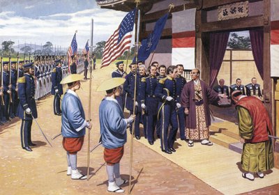 The Japanese giving in to Commodore Perry by English School