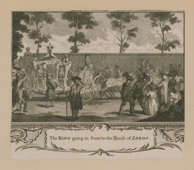 The King going in State to the House of Lords by English School