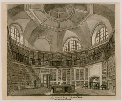 The Kings Library, Octagon Room, Buckingham Palace by English School