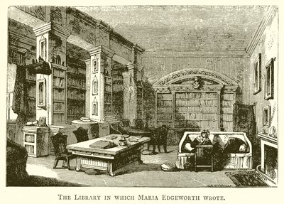 The Library in Which Maria Edgeworth Wrote by English School