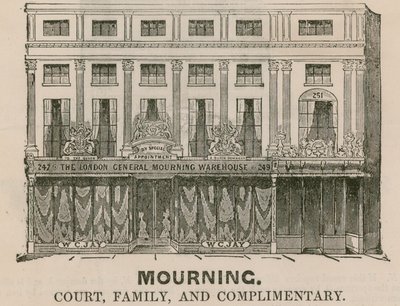 The London General Mourning Warehouse, Regent Street, London by English School