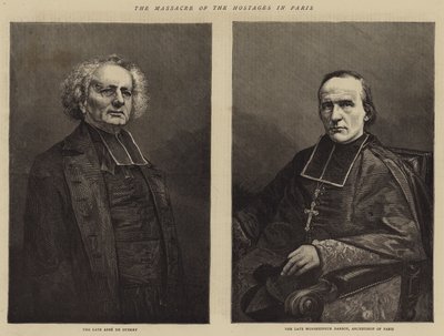 The Massacre of the Hostages in Paris by English School