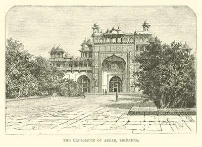 The Mausoleum of Akbar, Sikandra by English School