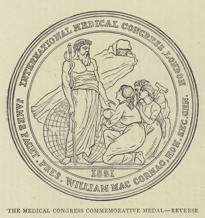 The Medical Congress Commemorative Medal, Reverse by English School