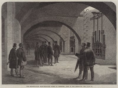 The Metropolitan Main-Drainage Works at Crossness, View in the Reservoir by English School