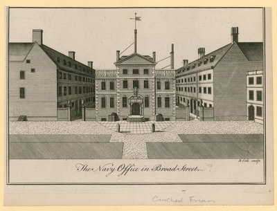 The Navy Office in Broad Street or Crouched Friars, London by English School