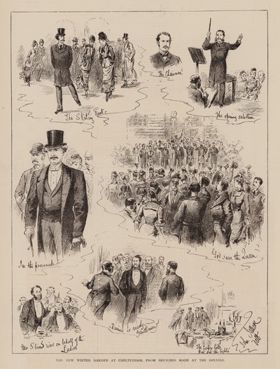 The New Winter Garden at Cheltenham, from Sketches Made at the Opening by English School