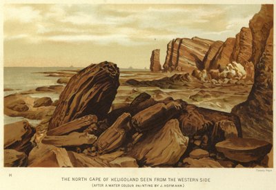 The North Cape of Heligoland Seen from the Western Side by English School