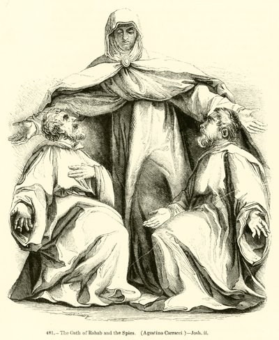 The Oath of Rahab and the Spies, Agostino Carracci, Joshua ii by English School
