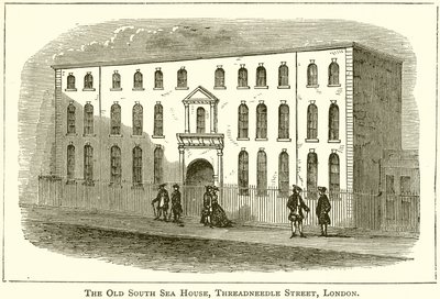 The Old South Sea House, Threadneedle Street, London by English School