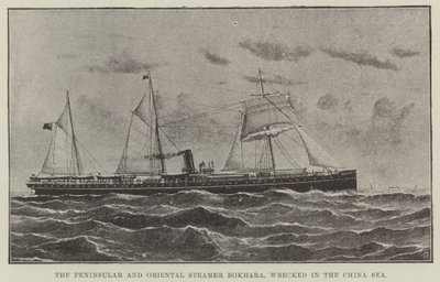 The Peninsular and Oriental Steamer Bokhara, wrecked in the China Sea by English School