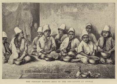 The Persian Famine, Boys in the Orphanage at Shiraz by English School
