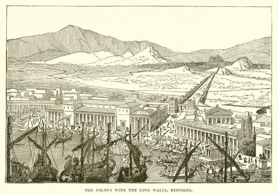 The Piraeus with the Long Walls by English School