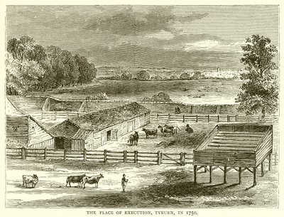 The Place of Execution, Tyburn, in 1750 by English School
