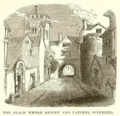 The Place where Ridley and Latimer Suffered by English School