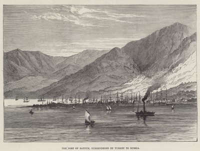 The Port of Batoum, surrendered by Turkey to Russia by English School
