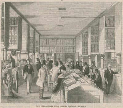 The Prerogative Will Office, Doctors Commons, London by English School