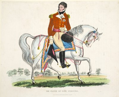The Prince of Saxe Coburg, Illustration from An Historical Account of the Battle of Waterloo by William Mudford, 1816 by English School