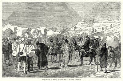 The Prince of Wales and His Party at the Pyramids by English School