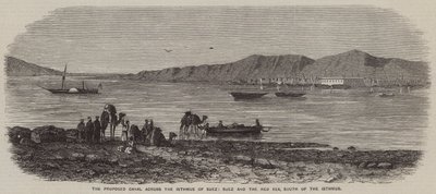 The Proposed Canal across the Isthmus of Suez, Suez and the Red Sea, South of the Isthmus (engraving) by English School