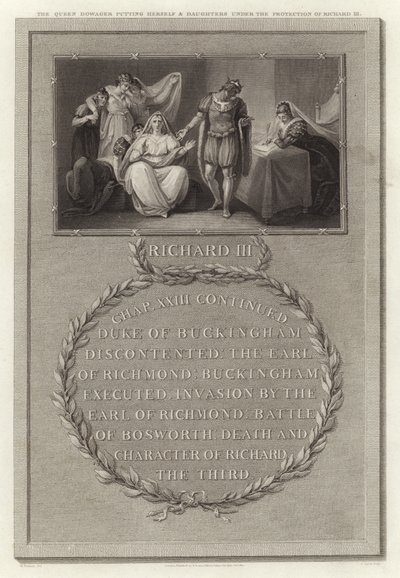 The Queen Dowager putting herself and daughters under the protection of Richard III by English School