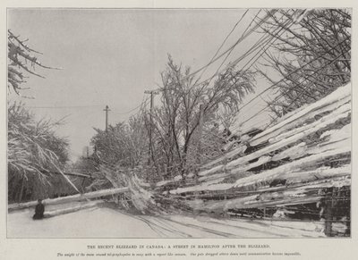 The Recent Blizzard in Canada, a Street in Hamilton after the Blizzard by English School