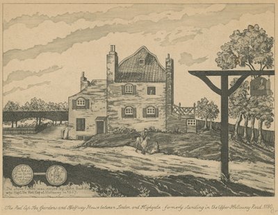 The Red Cap Tea Gardens and Halfway House between London and Highgate by English School