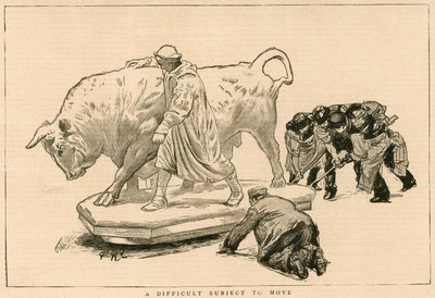 The Royal Academy, London; A Difficult Subject to Move by English School