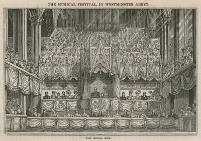 The Royal Musical Festival in Westminster Abbey: The Royal Box by English School