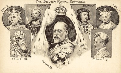 The Seven Royal Edwards by English School