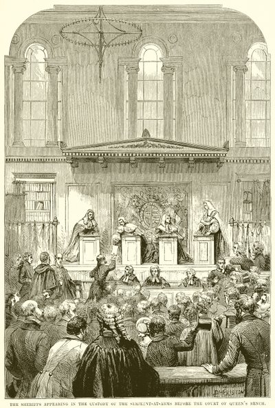 The Sheriffs appearing in the Custody of the Serjeant-at-Arms before Court of Queen