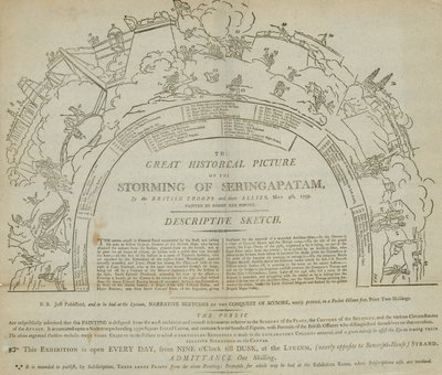The Storming of Seringapatam, panorama at the Lyceum, Strand, London by English School