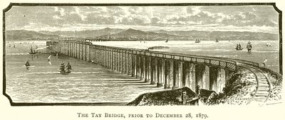 The Tay Bridge, Prior to December 28, 1879 by English School