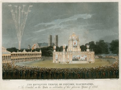 The Temple of Concord created for the Peace of 1814 by English School