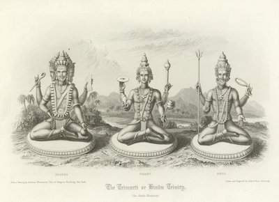 The Trimurti or Hindu Trinity by English School