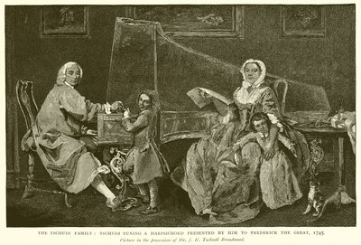 The Tschudi Family: Tschudi Tuning a Presented by him to Frederick the Great, 1745 by English School