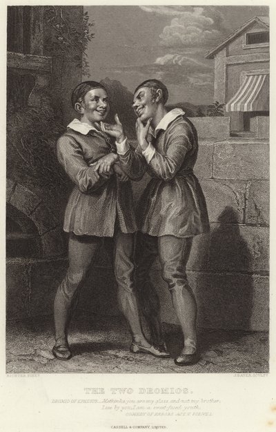 The Two Dromios, Comedy of Errors, Act V, Scene I by English School