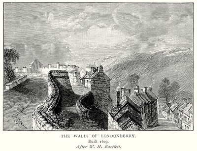 The Walls of Londonderry by English School