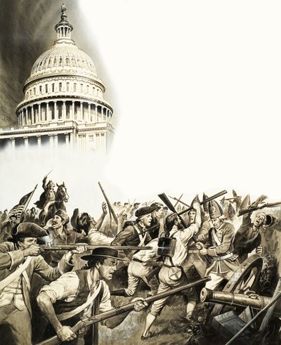 The War of Independence Plus, at Top, the Congress Building by English School