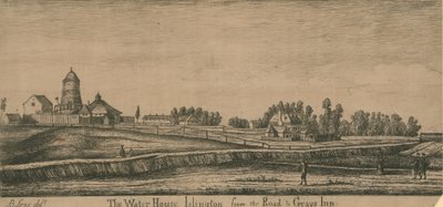 The Water House, Islington, from the road to Grays Inn by English School