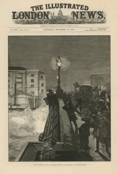 The Attempt to Blow Up London Bridge with Dynamite on Saturday Last by English School