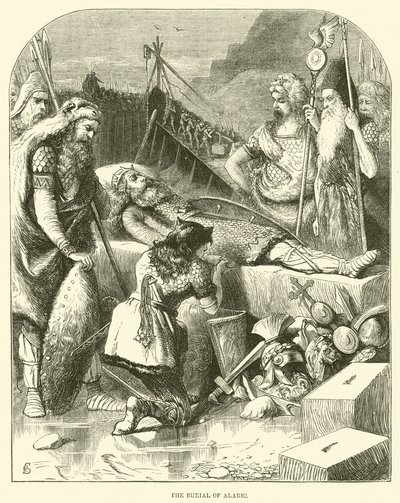 The Burial of Alaric by English School