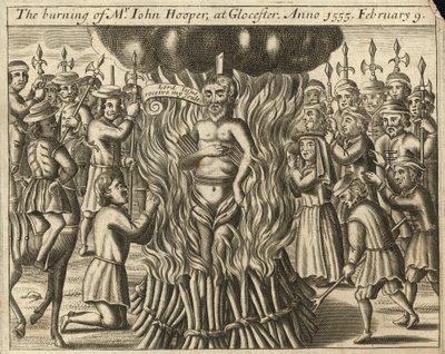The Burning of Mr John Hooper at Gloucester, 9 February 1555 by English School