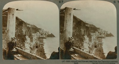 The Coast of Amalfi and the Bay of Salerno from a Converted Convent, a Stereoscopic View by English School