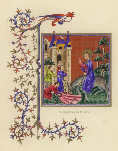 The entry of Christ into Jerusalem by English School