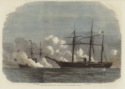 The Fight Between the Alabama and the Kearsarge by English School